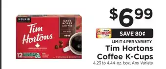 ShopRite Tim Hortons Coffee K-Cups offer