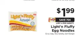 ShopRite Light 'n Fluffy Egg Noodles offer