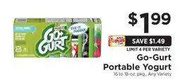 ShopRite GO-GURT Portable Yogurt offer