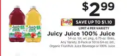 ShopRite Juicy Juice 100% Juice offer