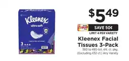 ShopRite Kleenex Facial Tissues 3-Pack offer