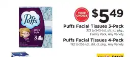 ShopRite Puffs Facial Tissues offer