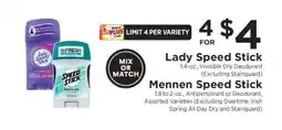 ShopRite Lady Speed Stick / Mennen Speed Stick offer