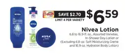 ShopRite Nivea Lotion offer