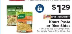 ShopRite Knorr Pasta or Rice Sides offer