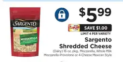 ShopRite Sargento Shredded Cheese offer