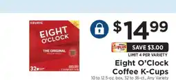 ShopRite Eight O'Clock Coffee K-Cups offer