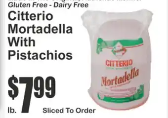 Almonte's Food Dynasty Marketplace Citterio Mortadella With Pistachios offer