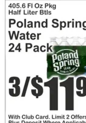 Almonte's Food Dynasty Marketplace Poland Spring Water offer