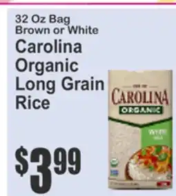 Food Universe 32 Oz Bag Brown or White Carolina Organic Long Grain Rice offer
