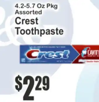 Food Universe Crest Toothpaste offer