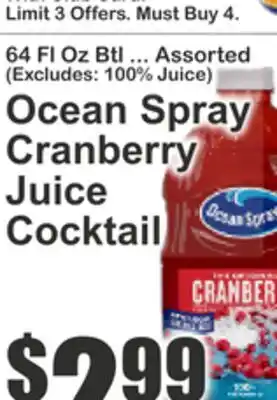 Food Universe Ocean Spray Cranberry Juice Cocktail offer