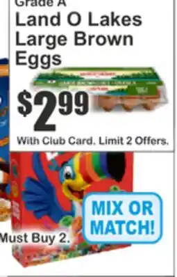 Food Universe Grade A Land O Lakes Large Brown Eggs offer