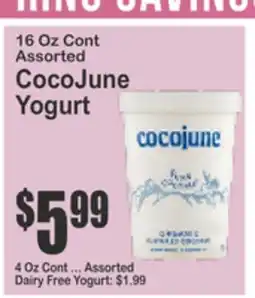 Food Universe 16 Oz Cont Assorted CocoJune Yogurt offer