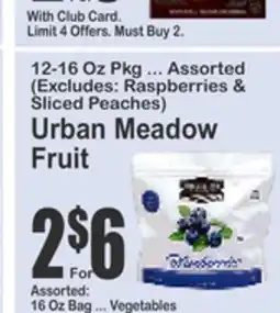 Food Universe 12-16 Oz Pkg ... Assorted (Excludes: Raspberries & Sliced Peaches) offer