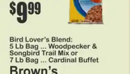 Food Universe Bird Lover's Blend: 5 Lb Bag ... Woodpecker & Songbird Trail Mix or 7 Lb Bag ... Cardinal Buffet offer