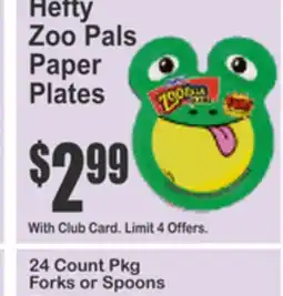 Food Universe Hefty Zoo Pals Paper Plates offer