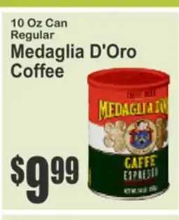 Food Universe 10 Oz Can Regular Medaglia D'Oro Coffee offer