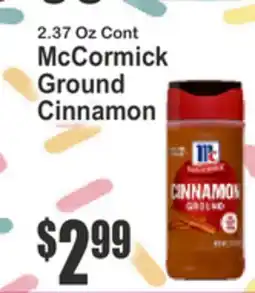 Food Universe McCormick Ground Cinnamon offer