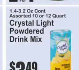 Food Universe Assorted 10 or 12 Quart Crystal Light Powdered Drink Mix offer