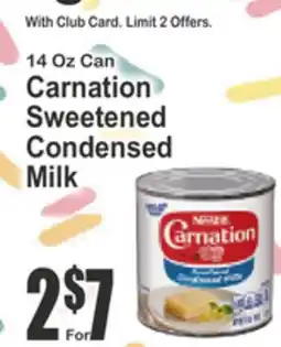 Food Universe 14 Oz Can Carnation Sweetened Condensed Milk offer