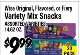 Western Beef Wise Original, Flavored, or Fiery Variety Mix Snacks offer
