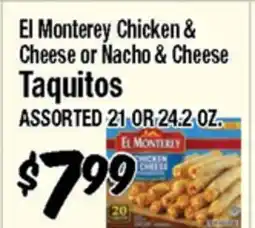 Western Beef El Monterey Chicken & Cheese or Nacho & Cheese Taquitos offer
