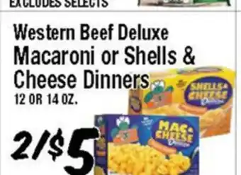Western Beef Western Beef Deluxe Macaroni or Shells & Cheese Dinners offer