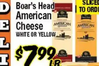 Western Beef Boar's Head American Cheese offer