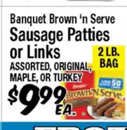 Western Beef Banquet Brown 'n Serve Sausage Patties or Links offer