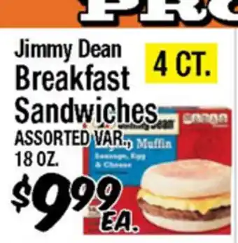 Western Beef Jimmy Dean Breakfast Sandwiches offer