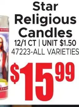 Jetro Star Religious Candles offer