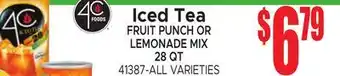 Jetro Iced Tea FRUIT PUNCH OR LEMONADE MIX offer