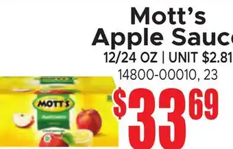 Jetro Mott's Apple Sauce offer
