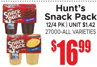 Jetro Hunt's Snack Pack offer