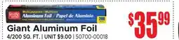 Jetro Giant Aluminum Foil offer