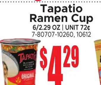 Jetro Tapatio Ramen Cup offer