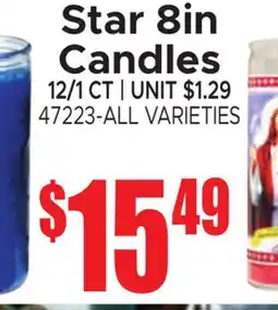 Jetro Star 8in Candles offer