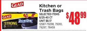 Jetro Kitchen or Trash Bags offer
