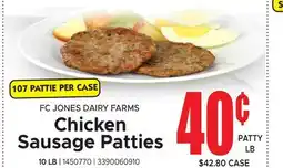 Jetro FC JONES DAIRY FARMS Chicken Sausage Patties offer