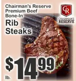 The Food Emporium Chairman's Reserve Premium Beef Bone-In Rib Steaks offer