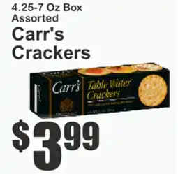 The Food Emporium 4.25-7 Oz Box Assorted Carr's Crackers offer