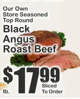 The Food Emporium Our Own Store Seasoned Top Round Black Angus Roast Beef offer