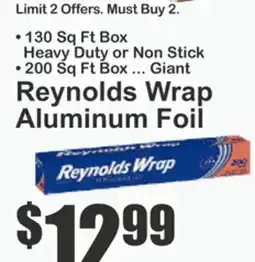 The Food Emporium • 130 Sq Ft Box Heavy Duty or Non Stick • 200 Sq Ft Box ... Giant Reynolds Wrap Aluminum Foil offer