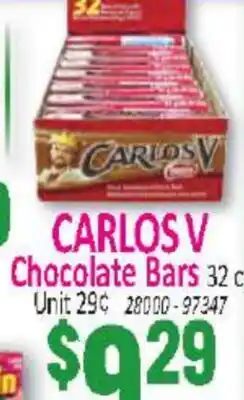 Jetro CARLOS V Chocolate Bars offer