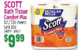 Jetro SCOTT Bath Tissue Comfort Plus offer