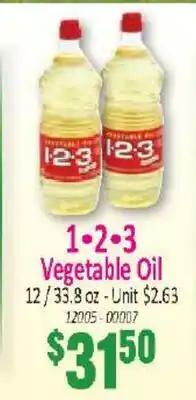 Jetro 1•2•3 Vegetable Oil offer