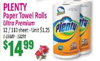 Jetro PLENTY Paper Towel Rolls Ultra Premium offer