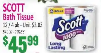 Jetro SCOTT Bath Tissue offer