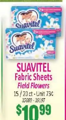 Jetro SUAVITEL Fabric Sheets Field Flowers offer